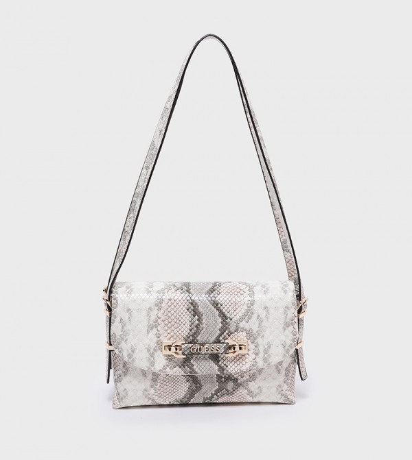 LEFIA Snakeskin Flap Shoulder Bag