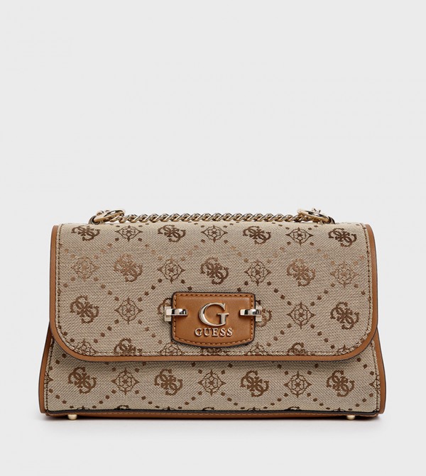 NEDA Logo Patterned Flap Convertible Crossbody Bag