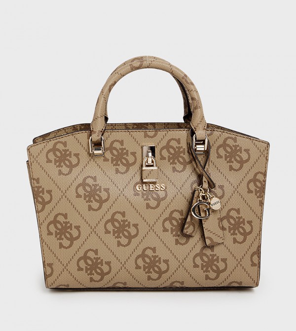 QUEENSLAND LUXURY Logo Patterned Tote Bag