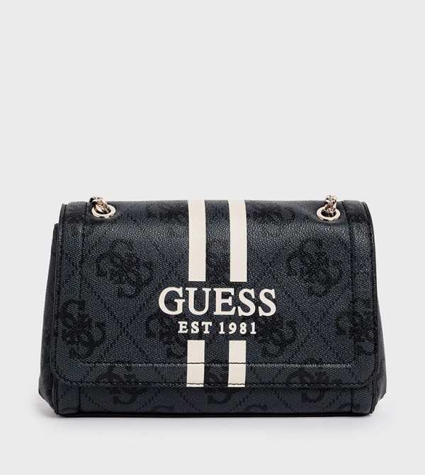 NOELLE II Logo Patterned Flap Convertible Crossbody Bag