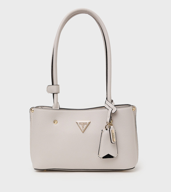 Buy Guess MERIDIAN II Textured Shoulder Bag In Off White
