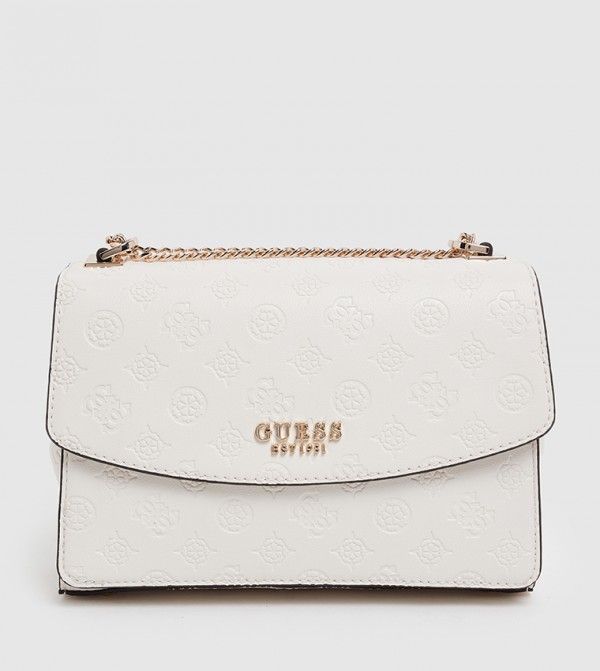 PHOEBE Debossed Flap Convertible Crossbody Bag