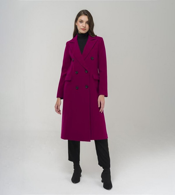 Buy Karen Millen Italian Wool Blend Belted Double Breasted Coat In