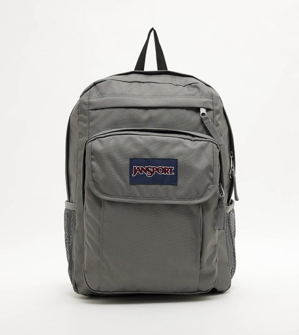 Logo Badge Zipper Backpack