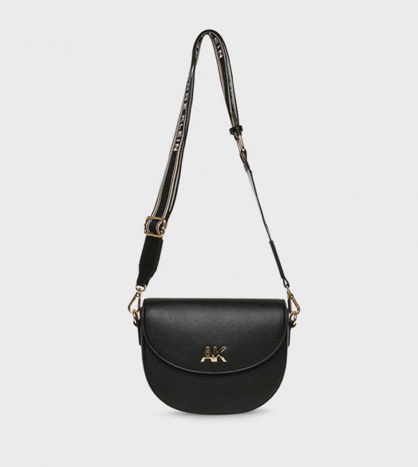 Textured Flap Crossbody Bag