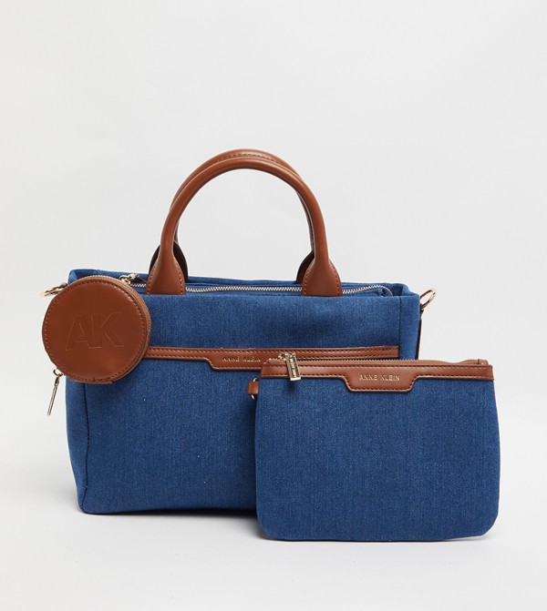 Contrast Trim Tote Bag Set