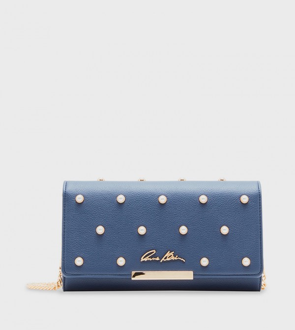 Embellished Flap Wallet with Sling