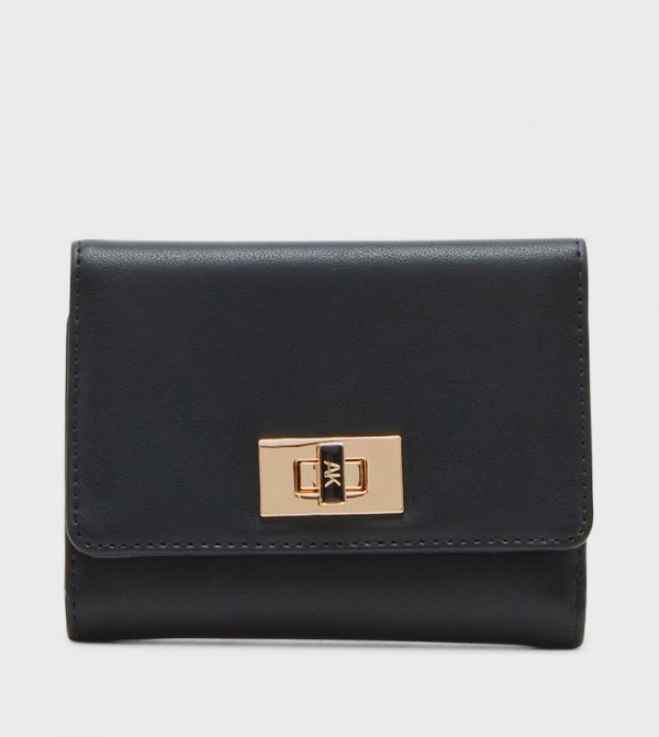Monogram Detail Tri-Fold Wallet