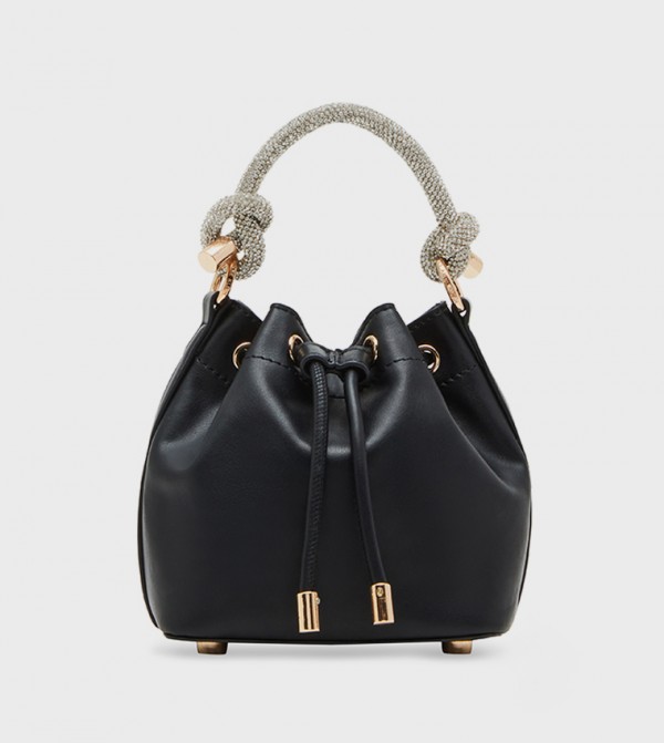 Embellished Handle Bucket Bag 