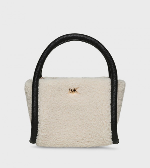 Monogram Detail Plush Mini Bag