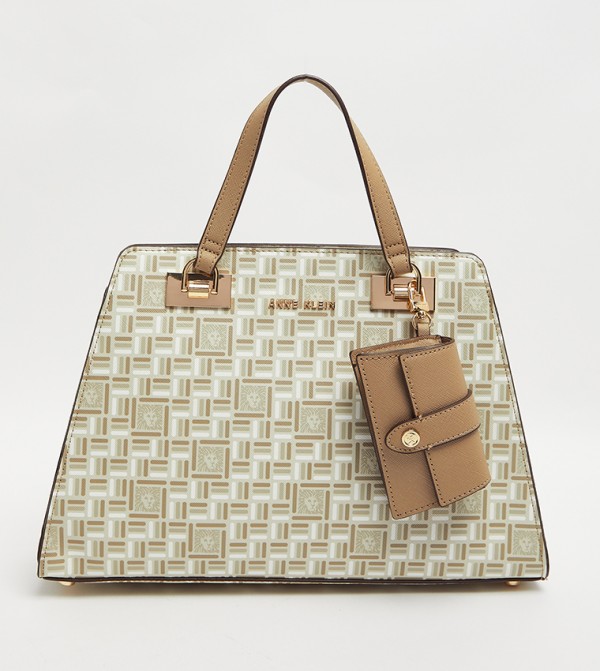 Patterned Satchel Bag with Coin Pouch