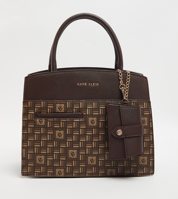 Patterned Satchel Bag with Coin Pouch