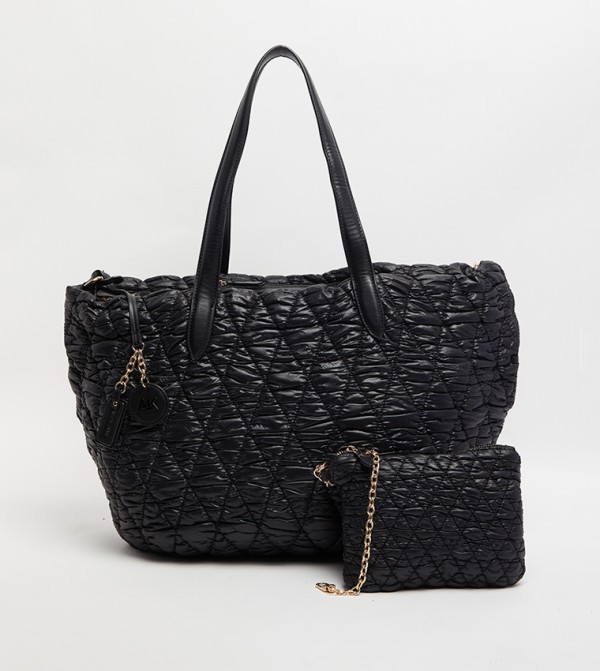 Quilted Tote Bag with Pouch