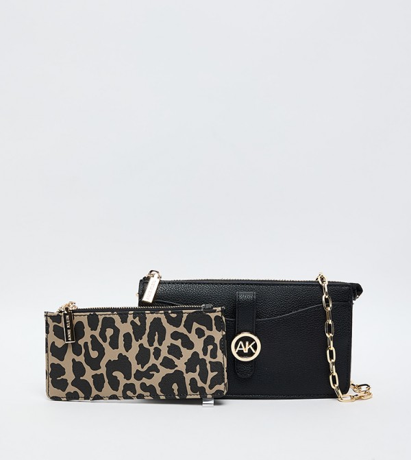 Textured Wallet and Card Holder Gift Set