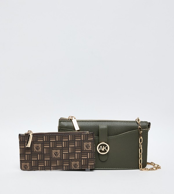 Textured Wallet and Card Holder Gift Set
