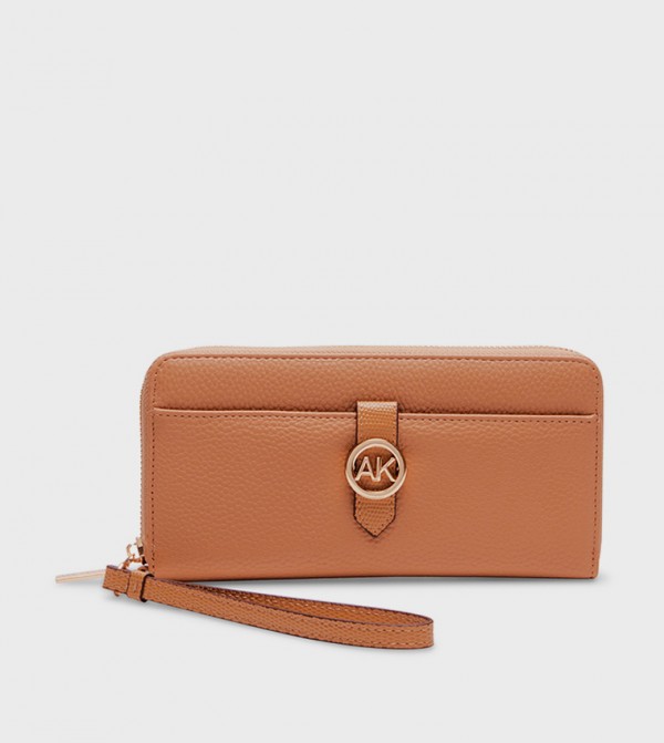 Logo Detail Zip-Around Wallet