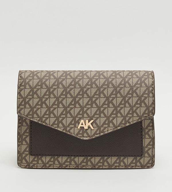 Monogram Patterned Flap Crossbody Bag