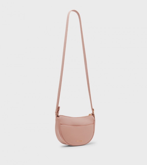 Textured Logo Detail Crossbody Bag
