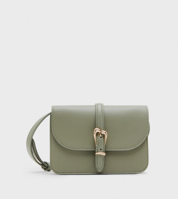 Buckle Detail Flap Crossbody Bag