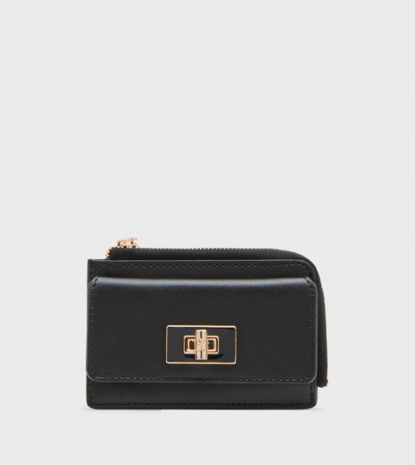 Textured Twist Lock Wallet