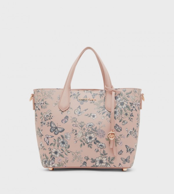 Printed Snap Closure Tote Bag