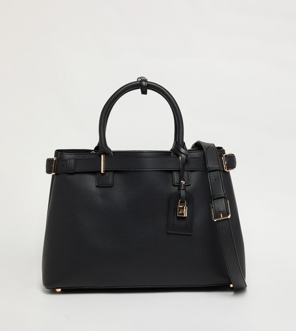 Textured Satchel Bag