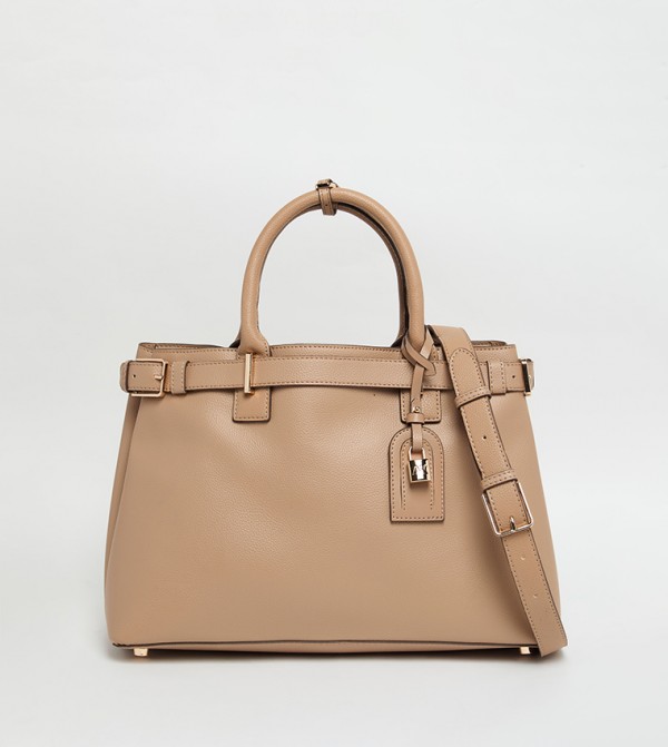 Textured Satchel Bag