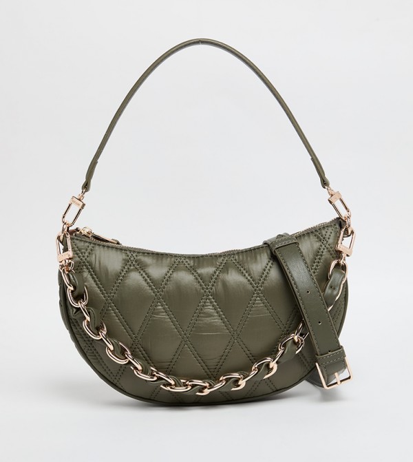 Quilted Chain Detail Shoulder Bag
