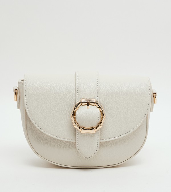 Textured Flap Crossbody Bag