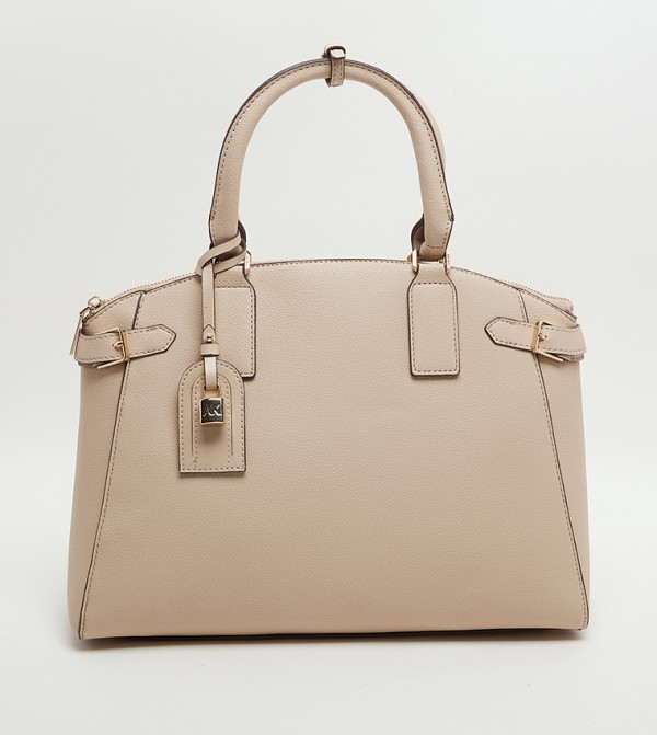 Textured Zippered Satchel Bag