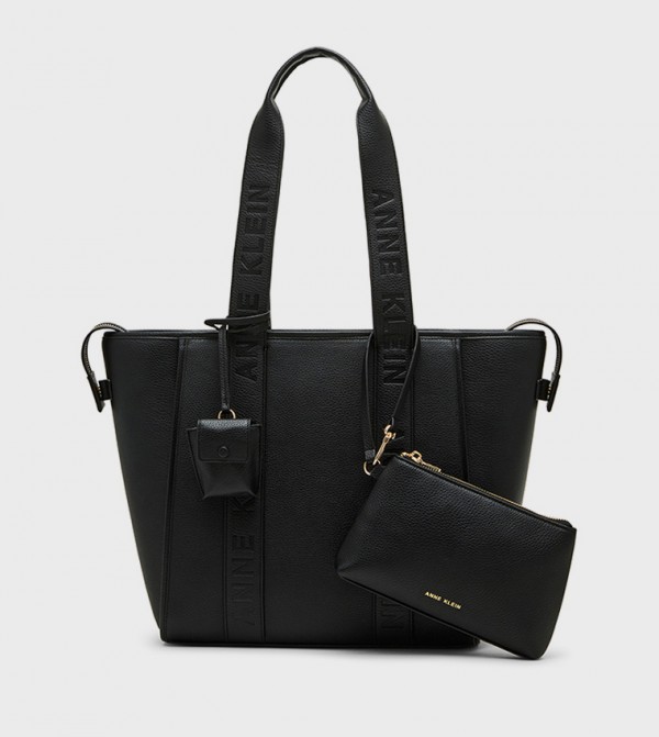 Textured Zippered Tote Bag