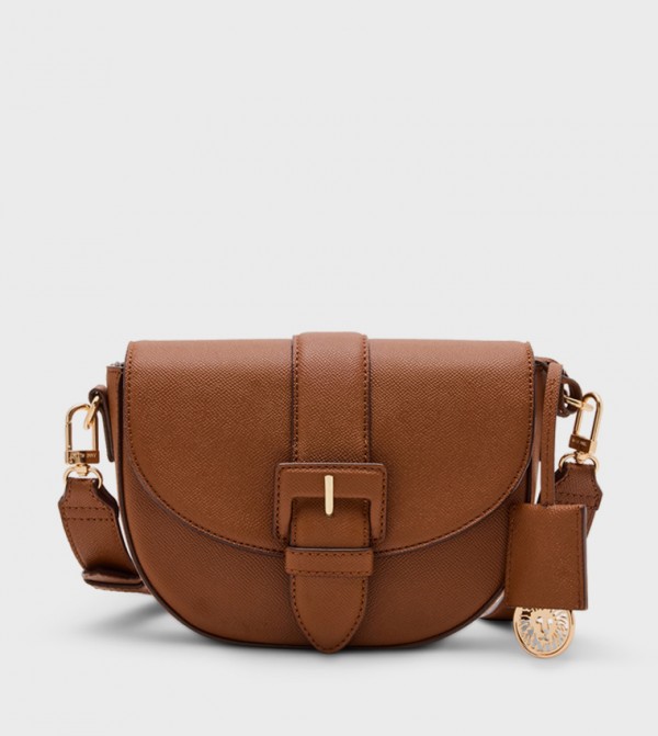 Textured Flap Crossbody Bag