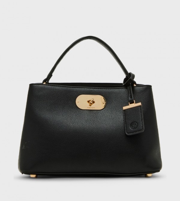 Textured Twist-Lock Handheld Bag