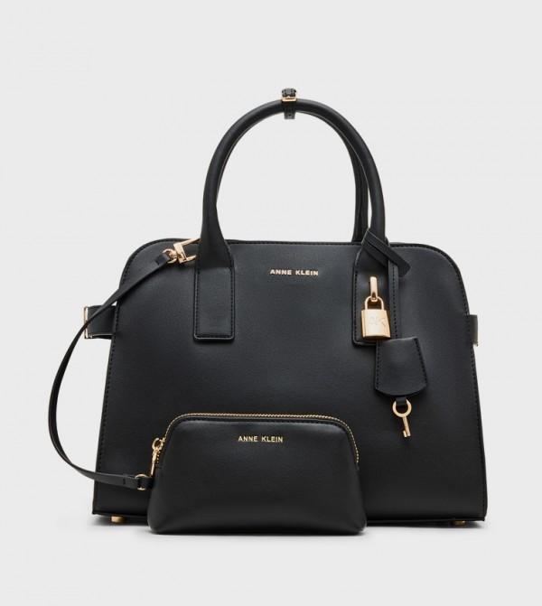 Logo Detail Satchel Bag with Purse