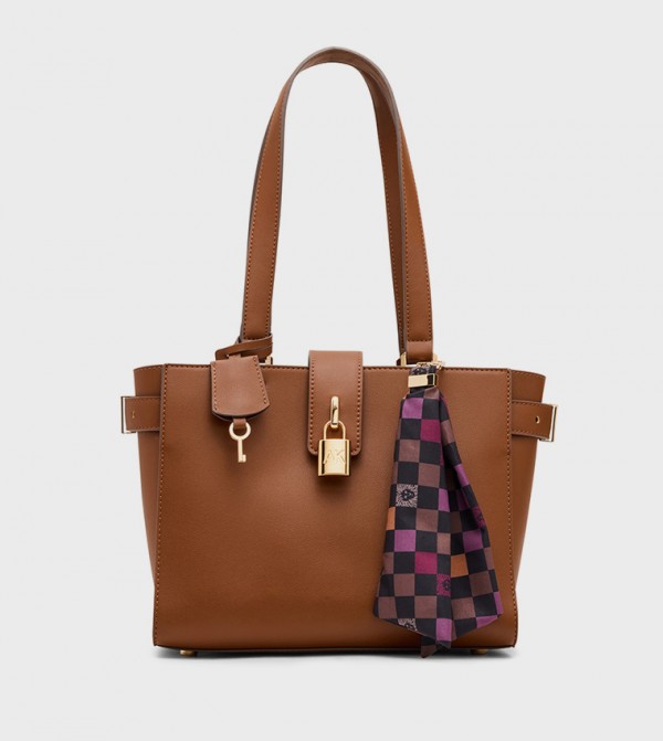 Scarf Detail Tote Bag