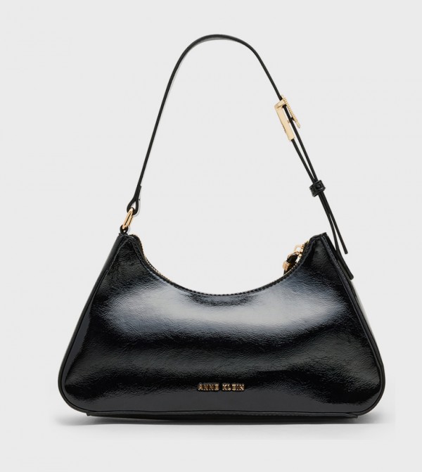 Logo Detail Zippered Shoulder Bag