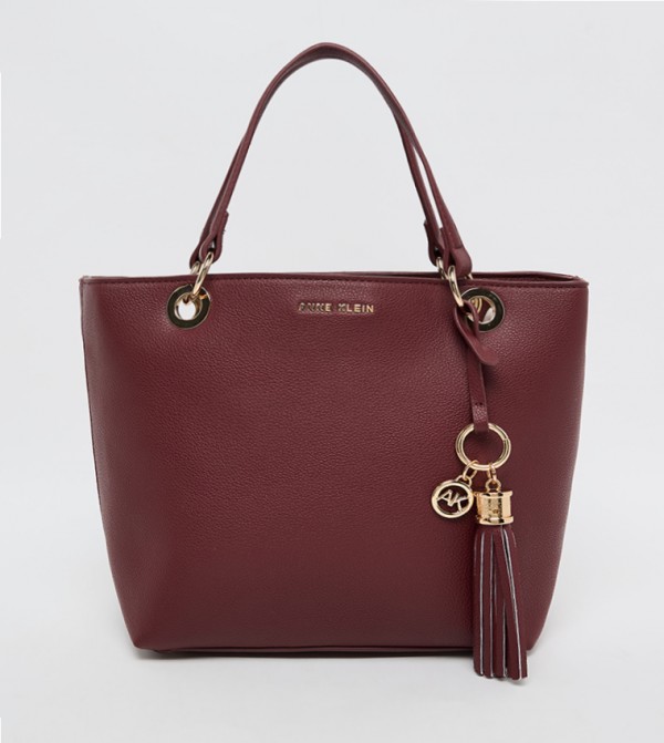 Logo Metal Tassel Detail Tote Bag