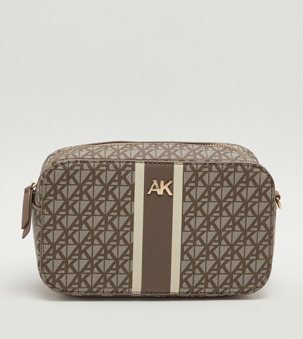 Monogram Patterned Zippered Camera Bag