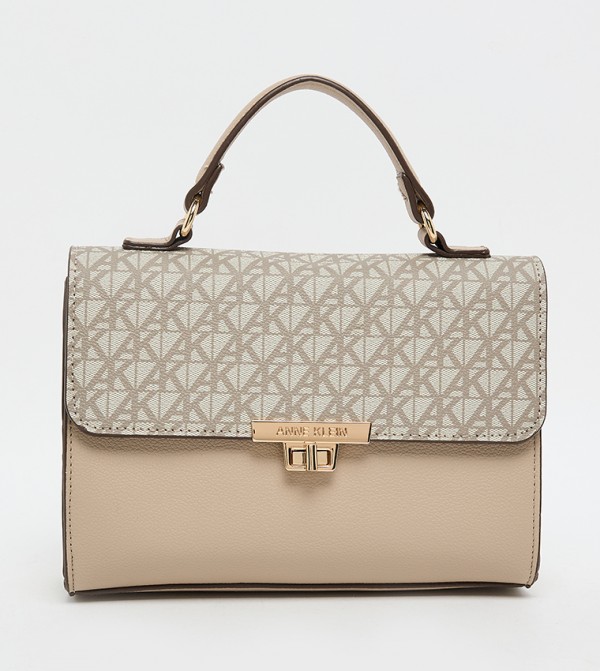 Monogram Print Top Handle Bag