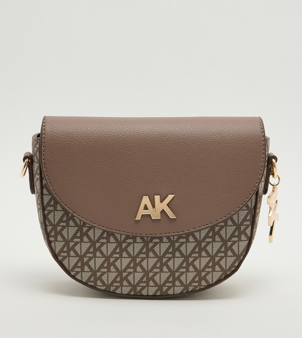 Monogram Patterned Flap Crossbody Bag