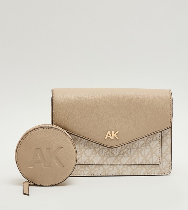 Monogram Patterned Flap Crossbody Bag