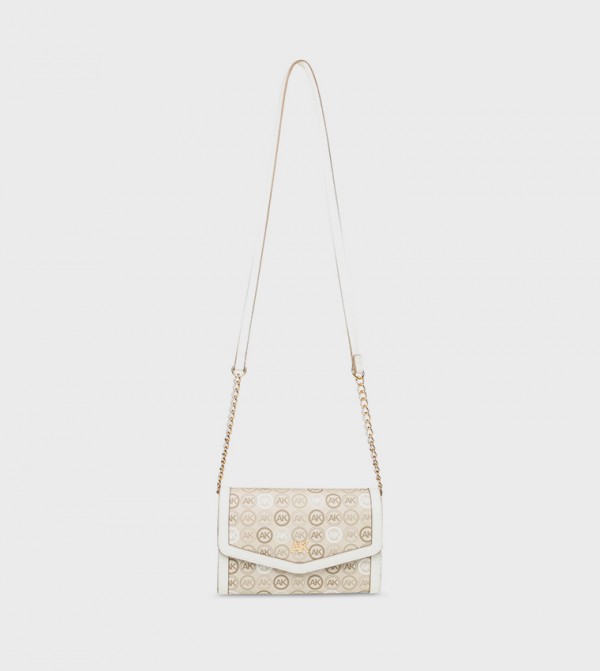 Monogram Patterned Flap Crossbody Bag