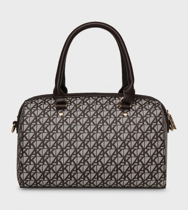 Monogram Patterned Satchel Bag