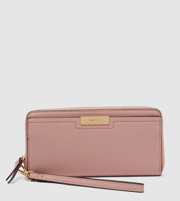 Danika Quilted Long Wallet - Pink