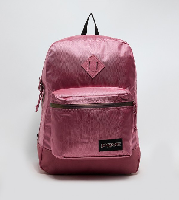 Label Detail Front Pocket Backpack