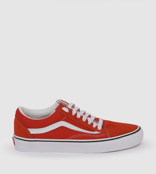 Orange low shop top vans