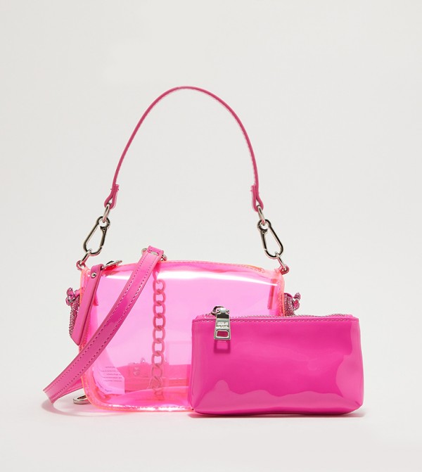 Steve Madden Pink BMINIROY Logo Medium Cross Body Bag