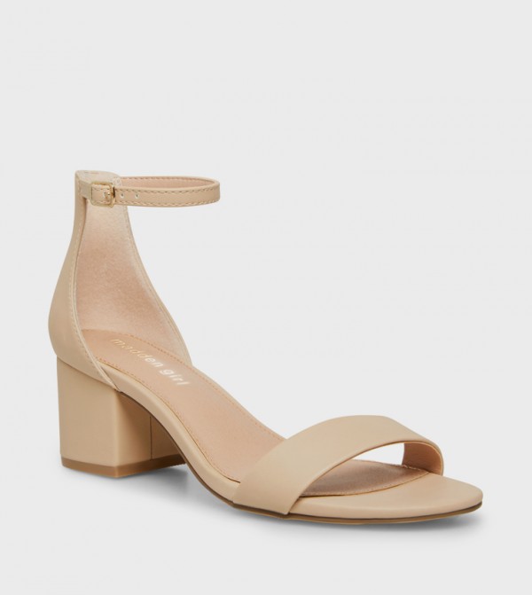 ILEANA Ankle Strap Block Heel Sandals