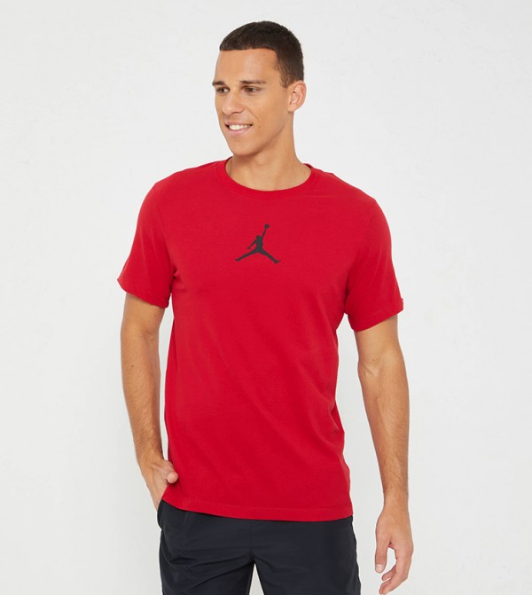 Buy Nike Jumpman Short Sleeves Crew Neck T Shirt In Red | 6thStreet UAE