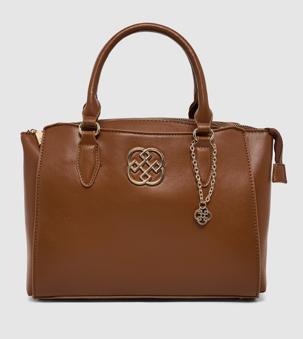 Metal Accent Zip Closure Mini Tote Bag